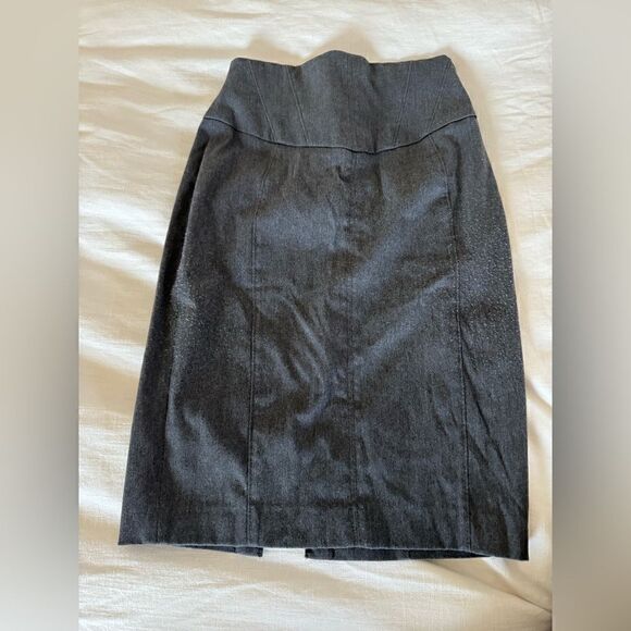 Express Gray Pencil Skirt - Picture 2 of 7